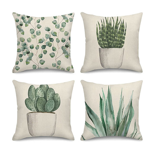 Green Succulent Pillow Pattern