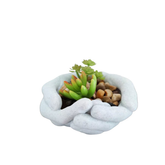 hands planter for succulent plants