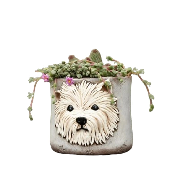 Handmade Resin Dog Planter for succulents