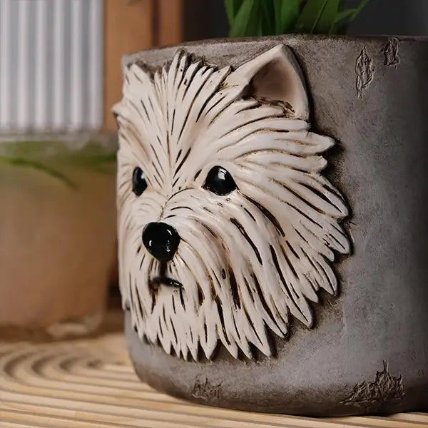 Handmade Resin Dog Planter for succulents | succulent planter