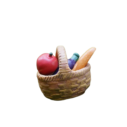 Miniature Picnic Basket | fairy garden, succulent terrarium, or DIY miniature