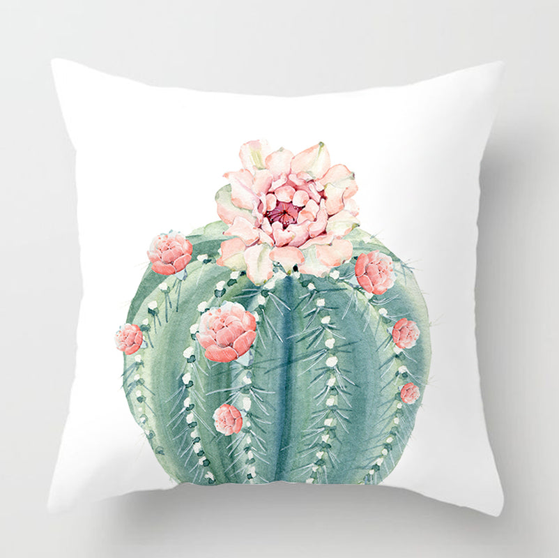 Watercolor Succulent Cushion Cover