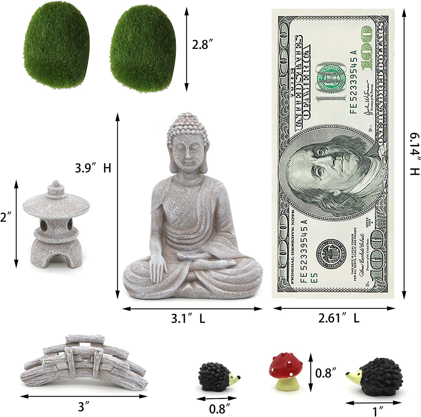 Buddha Terrarium Zen Garden Accessories