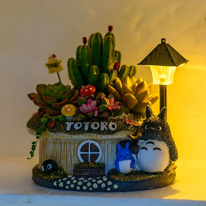 Resin Vintage Cartoon Animal Succulent Pot,Indoor Succulent Planter,Plant Pot,Bonsai Plant Pot,Flower Vase,Flowerpot Birthday Gift
