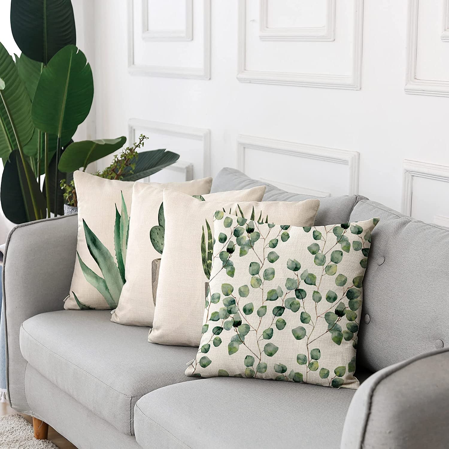 Green Succulent Pillow Pattern