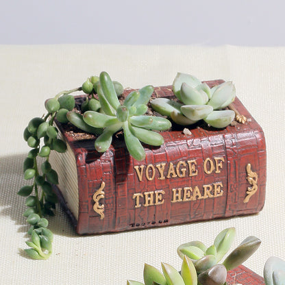 Vintage Book Rustic Succulent ARRANGMENT