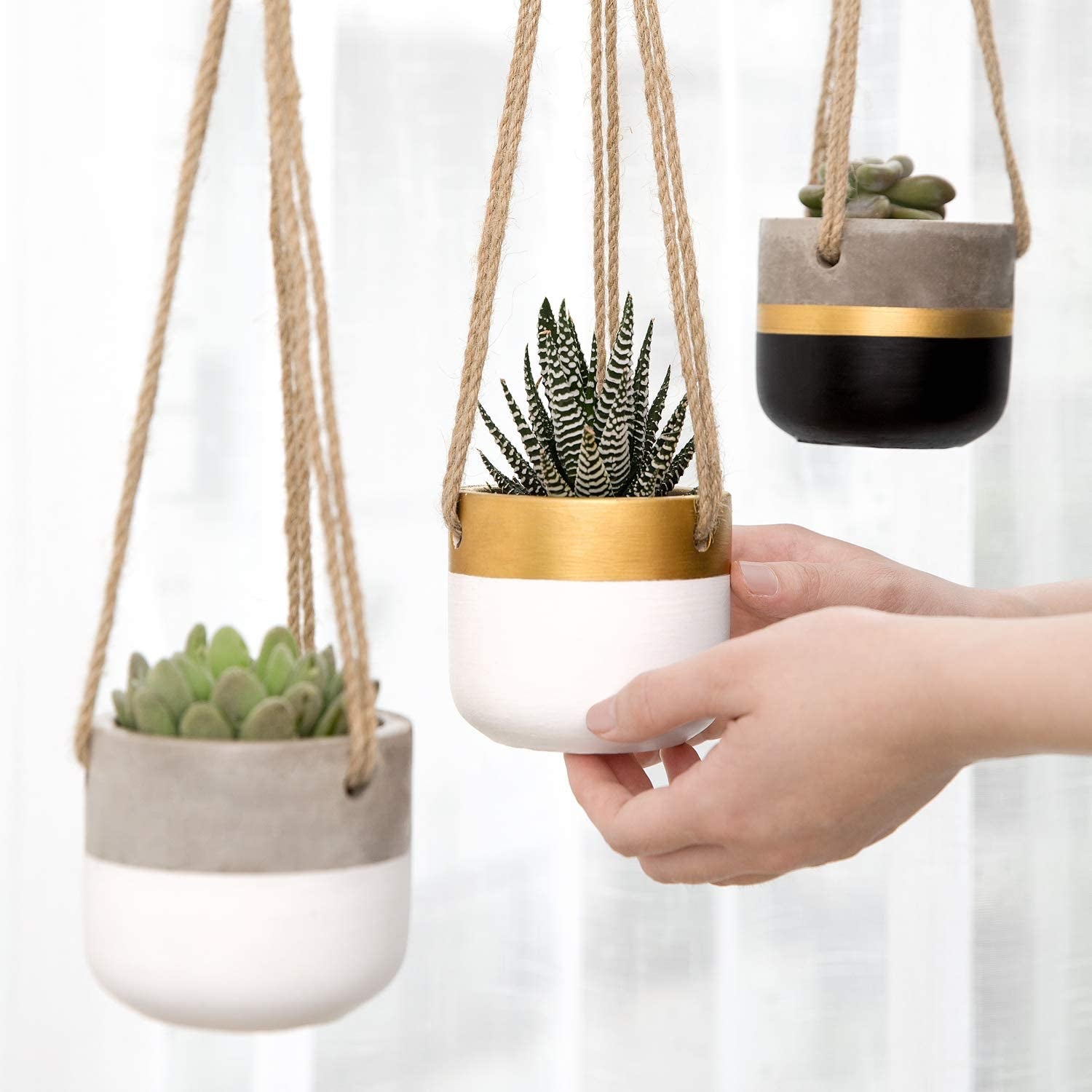  Mini Cute Succulent Hanging Pots