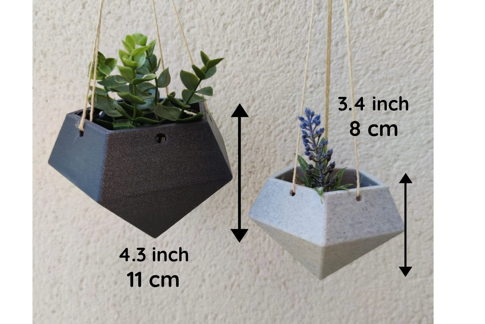 3d Printed Diamond Shaped Wall Hanging Succulents