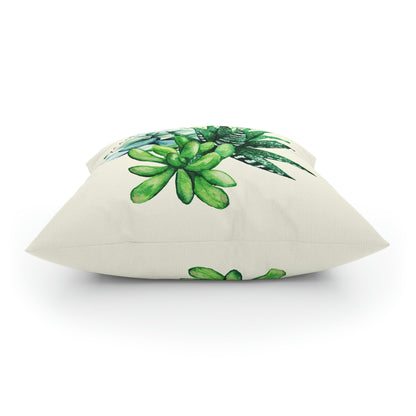 Green Succulent Pillow Home Decor